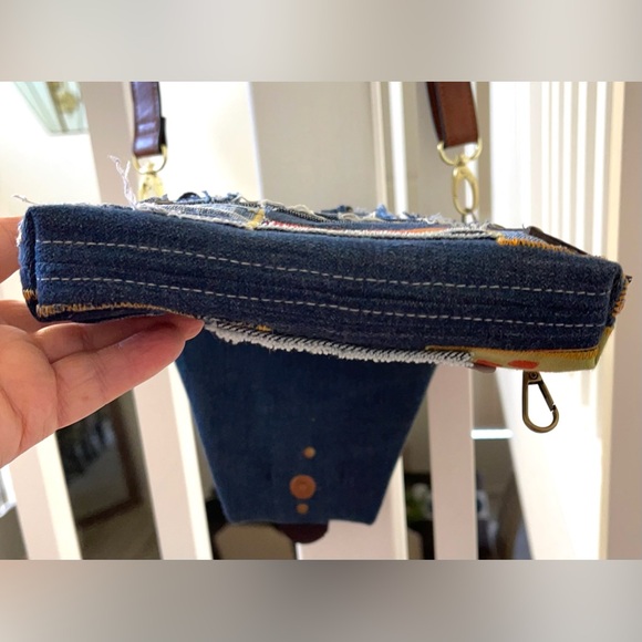 Denim Unique Upcycled Denim Crossbody Bag – Padded and Stylish - Picture 5 of 16